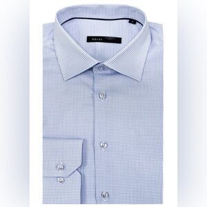 Horst Long Sleeve Shirt 100% Cotton Light Blue Size 16